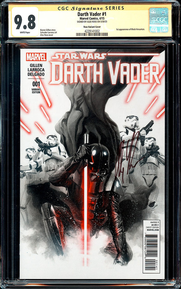 Darth Vader #1 CGC 9.8 White pages Ross Variant Cover! 1st Black Krrsantan