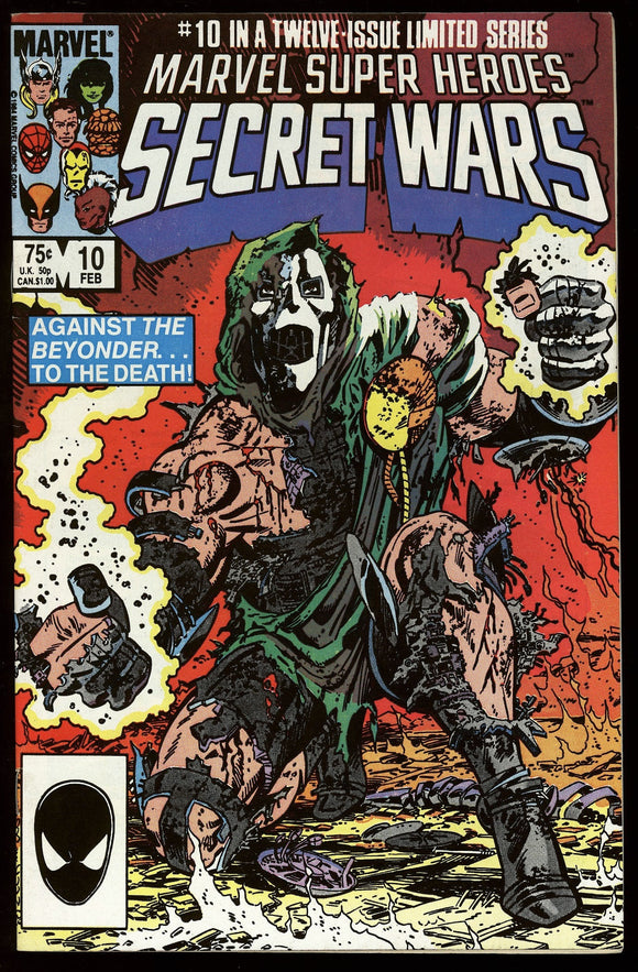 Marvel Super Heroes Secret Wars #10 (VF-) Classic Doctor Doom Cover!
