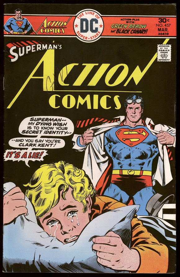 Action Comics #457 DC Comics 1976 (FN+) Infamous Superman Cover!
