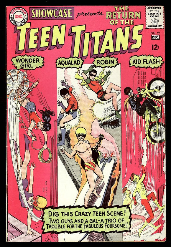 Showcase #59 DC Comics 1965 FN+ 2nd Wondergirl! 3rd Teen Titans!