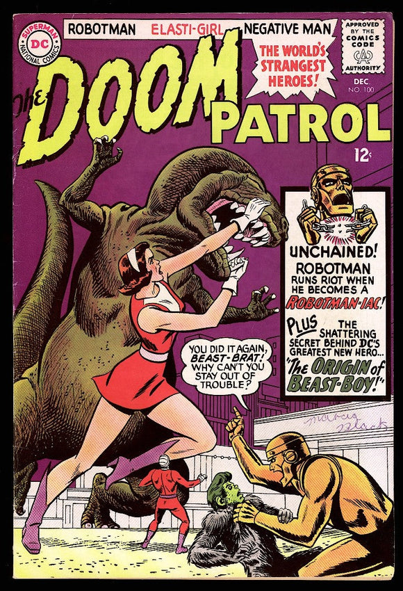 Doom Patrol #100 DC Comics 1965 FN Origin of Beast Boy!