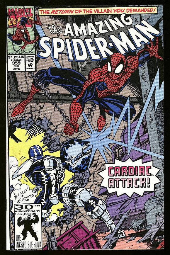 Amazing Spider-Man #359 1991 (NM) 1st Cameo App of Carnage!