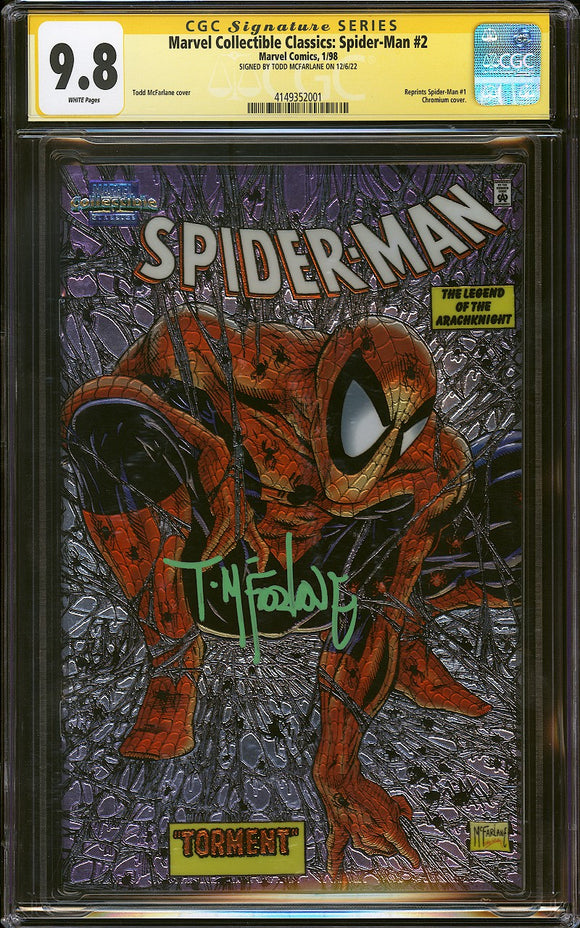 Marvel Collectible Classics Spider-Man #2 CGC SS 9.8 Signed by McFarlane!