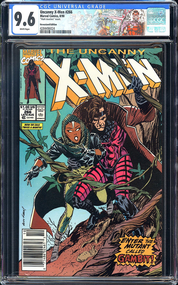 Uncanny X-Men #266 CGC 9.6 NEWSSTAND - Mark Jewelers Insert! Gambit!