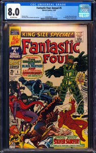 Fantastic Four Annual #5 CGC 8.0 (1967) 1st Silver Surfer Solo Story!