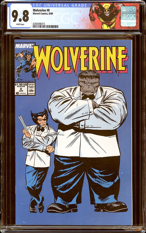 Wolverine #8 CGC 9.8 (1989) Classic Joe Fix-it & Wolverine Cover!