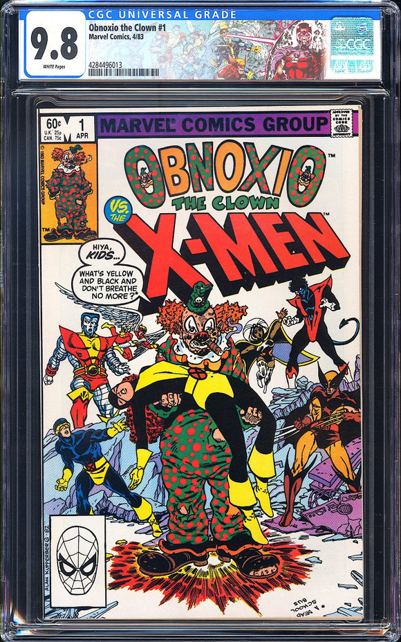 Obnoxio the Clown #1 CGC 9.8 (1983) X-Men Appearance! RARE!