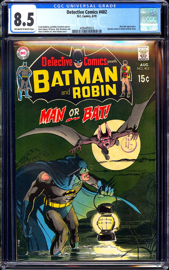 Detective Comics #402 CGC 8.5 (1970) 2nd Man-Bat!Neal Adams Cover!