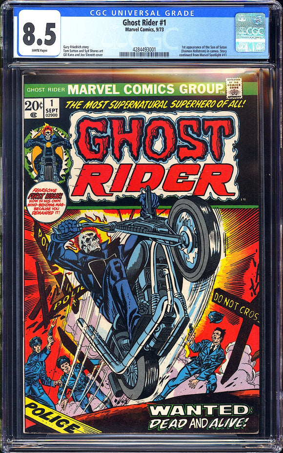 Ghost Rider #1 CGC 8.5 (1973) 1st Son of Satan (Daimon Hellstrom)!