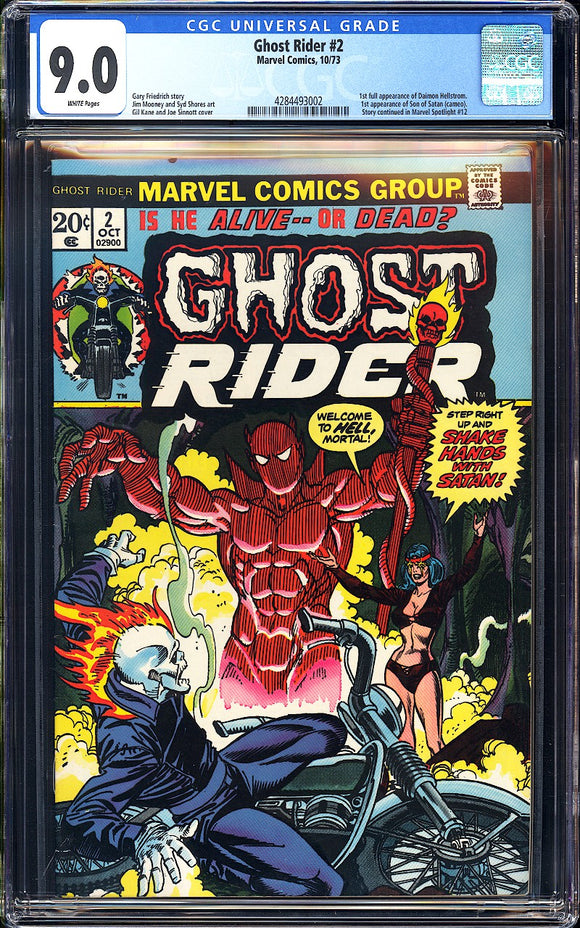Ghost Rider #2 CGC 9.0 (1973) 1st Full App of Daimon Hellstrom!