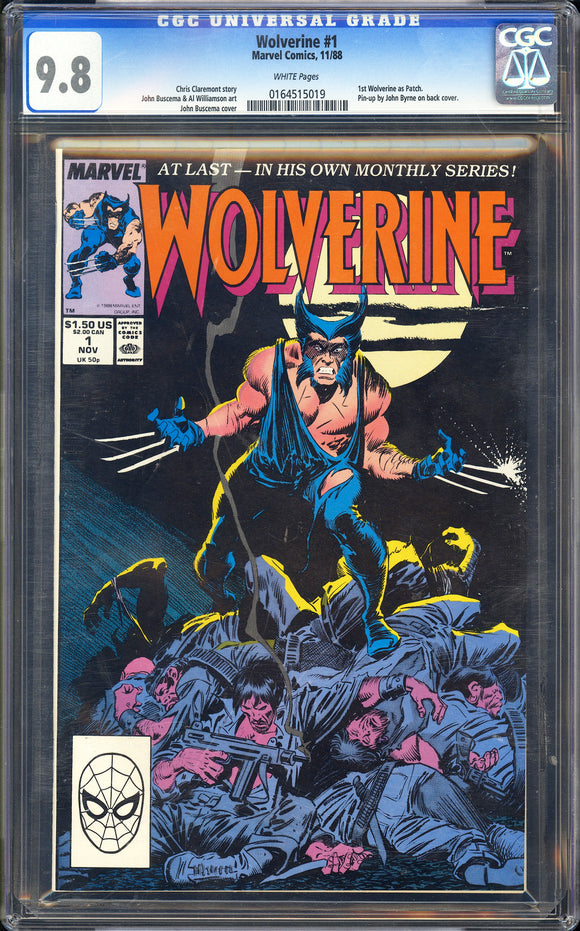 Wolverine #1 CGC 9.8 (1988) 1st Appearance of Wolverine as Patch!