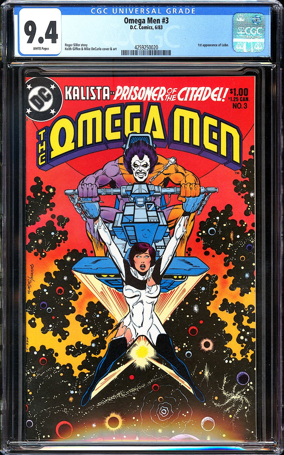 Omega Men #3 CGC 9.4 (1983) 1st Appearance of Lobo!
