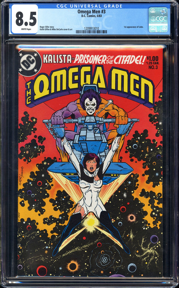 Omega Men #3 CGC 8.5 (1983) DC Comics - 1st Appearance of Lobo!