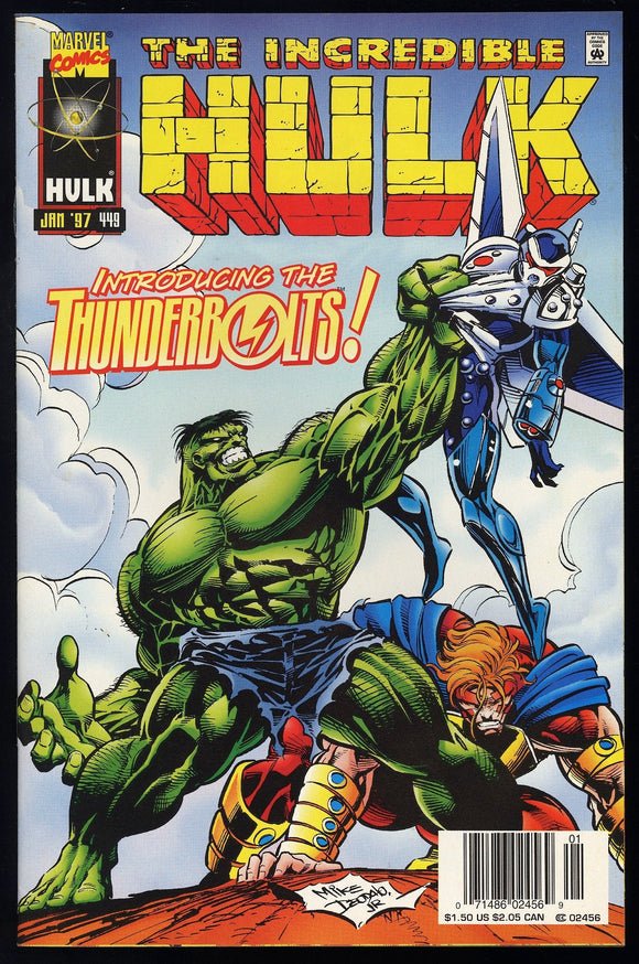 Incredible Hulk #449 Marvel 1997 (VF-) 1st Thunderbolts! NEWSSTAND!