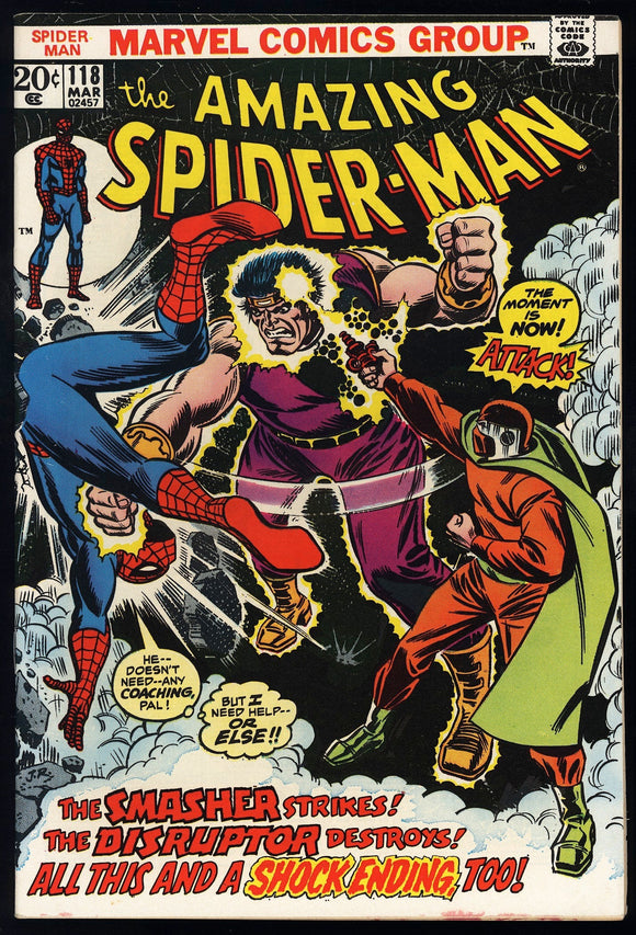 Amazing Spider-Man #118 Marvel 1972 (VF+) Death of the Smasher!