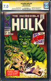 Incredible Hulk #102 CGC SS 7.0 (1968) Signed by Stan Lee! Origin Retold!