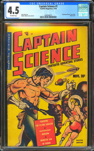 Captain Science #1 CGC 4.5 (1950) Golden Age KEY! Robot Cover!