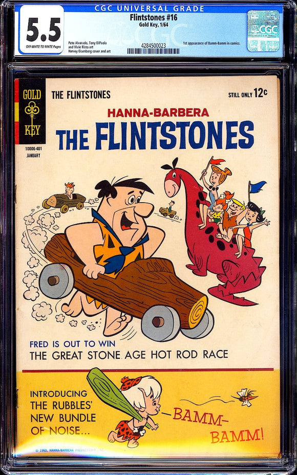 Flintstones #16 CGC 5.5 (1964) 1st App of Bamm-Bamm in Comics!