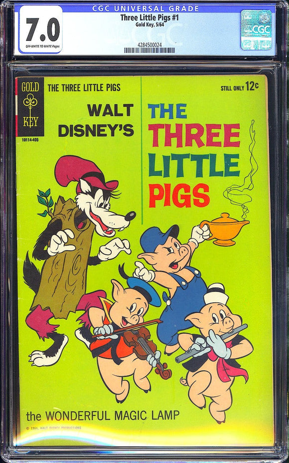 Three Little Pigs #1 CGC 7.0 (1964) 1st Issue! Silver Age Disney KEY!