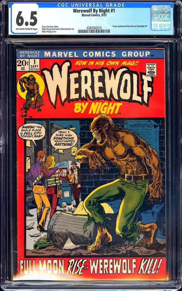 Werewolf by Knight #1 CGC 6.5 (1972) 1st Issue! Mike Ploog Cover!