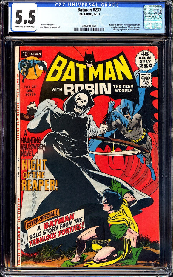 Batman #237 CGC 5.5 (1971) 1st Appearance of the Reaper! Neal Adams!