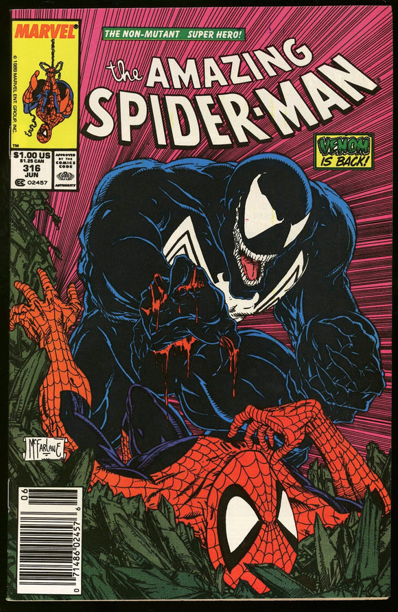 Amazing Spider-Man #316 1989 (VF/NM) 1st Full Venom Cover! NEWSSTAND!