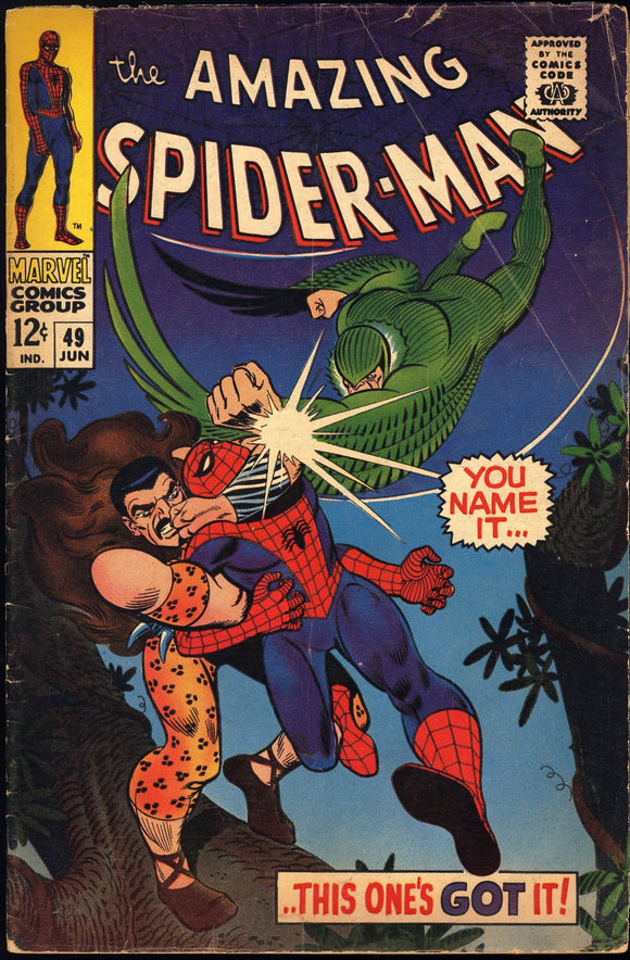 Amazing Spider-Man #49 VG- Kraven and Vulture cover!
