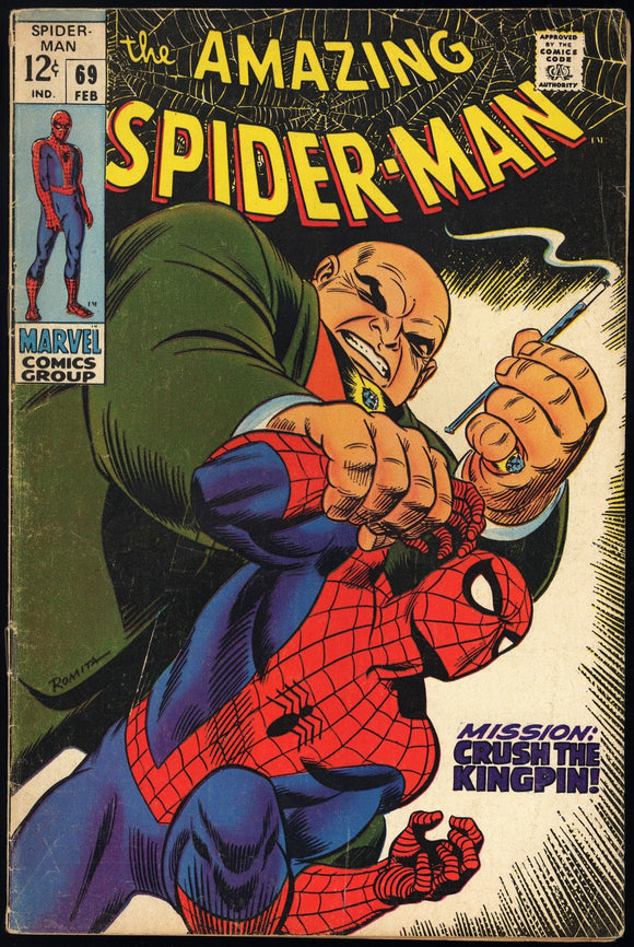 Amazing Spider-Man #69 GD+ Kingpin appearance!