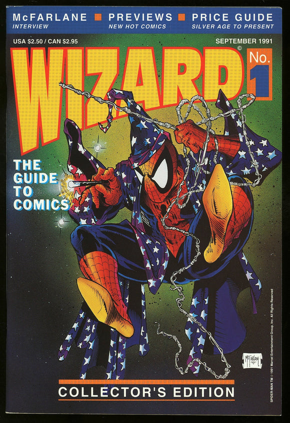 Wizard Magazine #1 1991 (NM) Todd McFarlane Cover! With Poster!