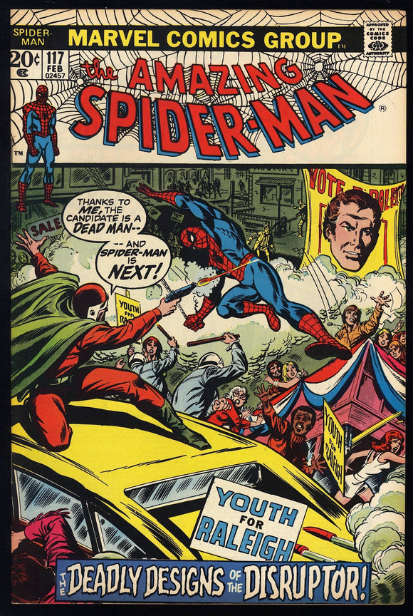 Amazing Spider-Man #117 Marvel 1973 (VF/NM) 1st App of the Disruptor!