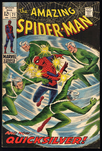 Amazing Spider-Man #71 Marvel 1969 (FN+) Quicksilver Cover App!