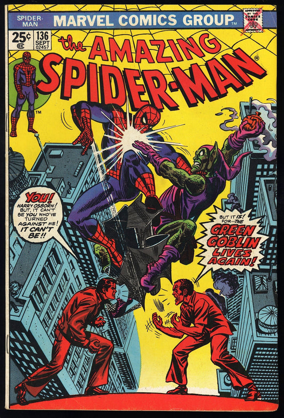 Amazing Spider-Man #136 Marvel 1970 (FN) 1st Harry Osborn as Green Goblin!