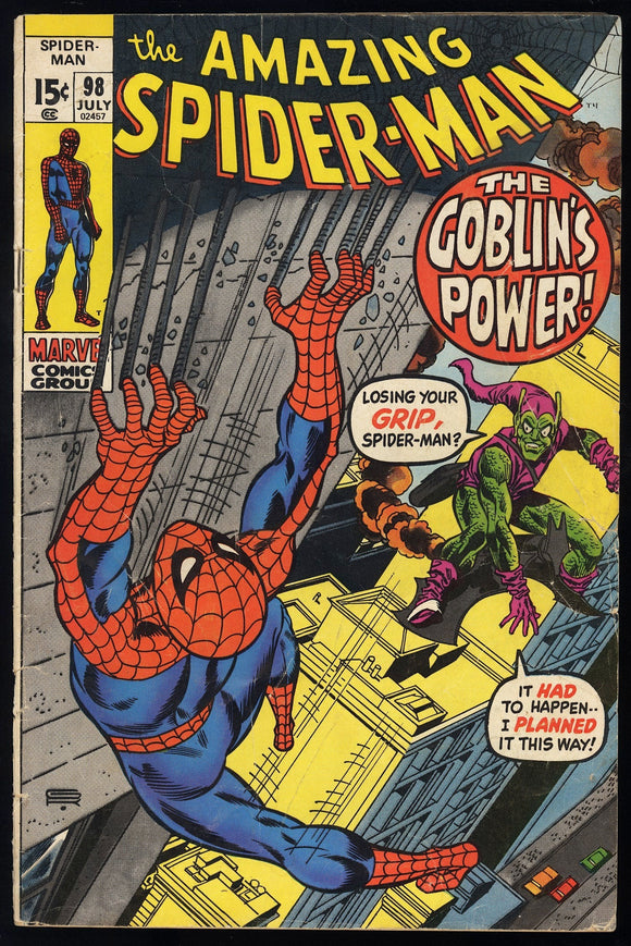 Amazing Spider-Man #98 Marvel 1971 (G/VG) Drug Issue! Not CCA Approved!