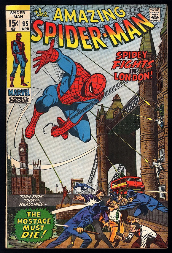 Amazing Spider-Man #95 Marvel 1971 (FN) Spidey in London! Romita!