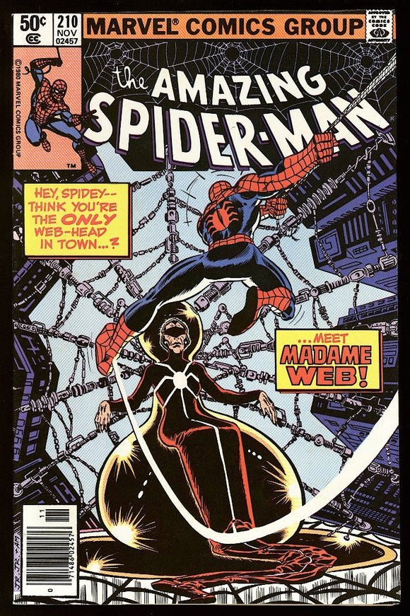 Amazing Spider-Man #210 Marvel 1980 (VF) 1st Madame Web! NEWSSTAND!