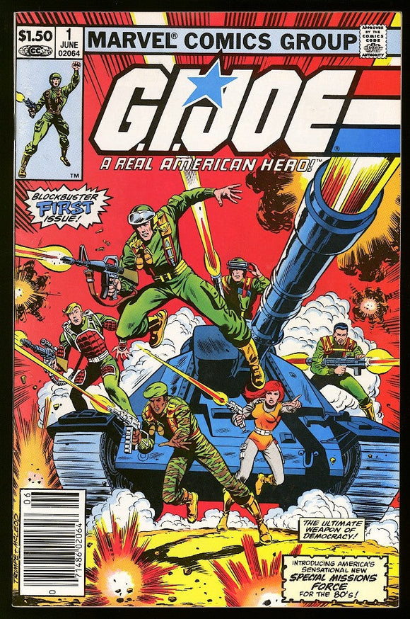 G.I. Joe #1 Marvel 1982 (VF+) 1st Appearance of Snake Eyes