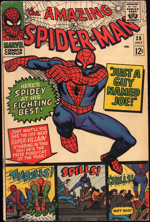 Amazing Spider-Man #38 VG+/FN Last Ditko cover!