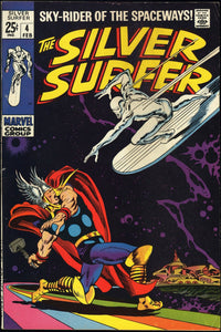 Silver Surfer #4 FN/VF Low Print Classic Cover Thor Vs Silver Surfer!