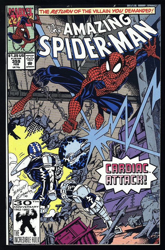 Amazing Spider-Man #359 to #363 NM- Average 1st App of Carnage! 1992