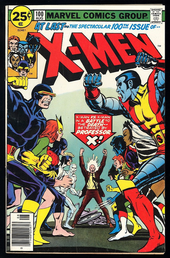 X-Men #100 Marvel Comics 1976 (VG+) New Team Vs Old Team!