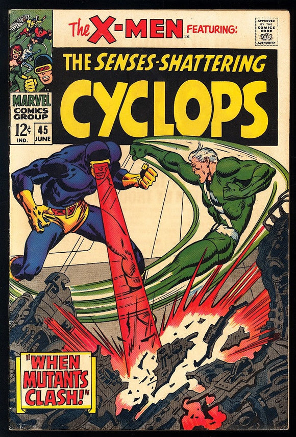 X-Men #45 marvel Comics 1968 (FN-) Origin of Iceman!