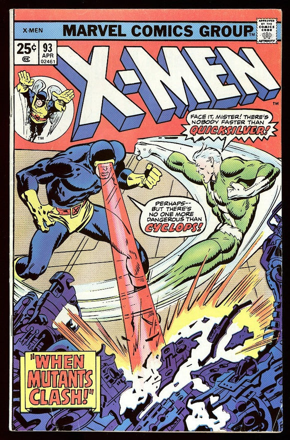 X-Men #93 Marvel 1975 (FN-) Final Issue Before New X-Men Team!