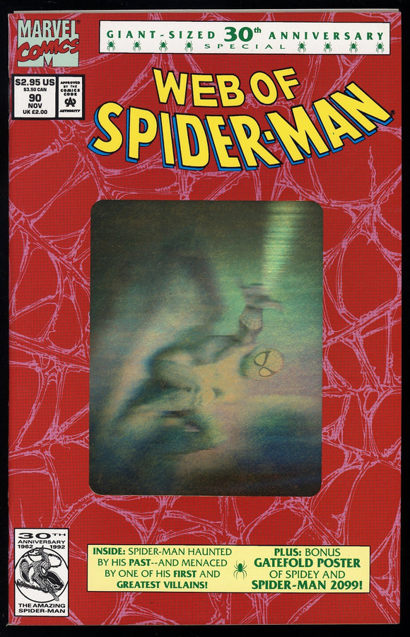 Web of Spider-Man #90 Marvel 1992 (NM) 2nd Printing Gold Foil