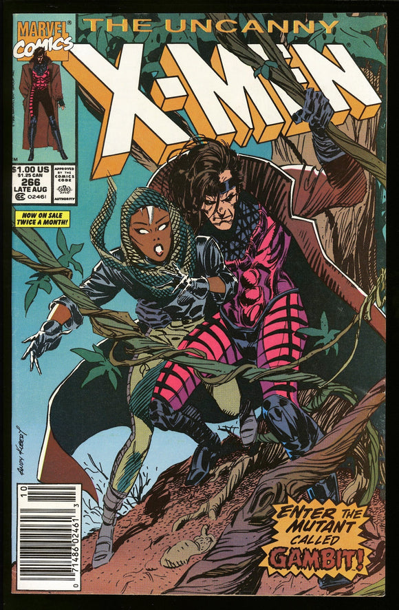 Uncanny X-Men #266 Marvel 1990 (VF/NM) 1st Full Gambit! NEWSSTAND!