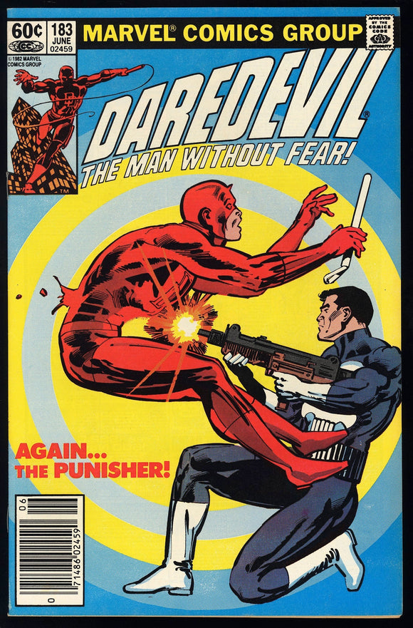 Daredevil #183 Marvel 1982 (NM-) 1st Punisher Meeting! NEWSSTAND!