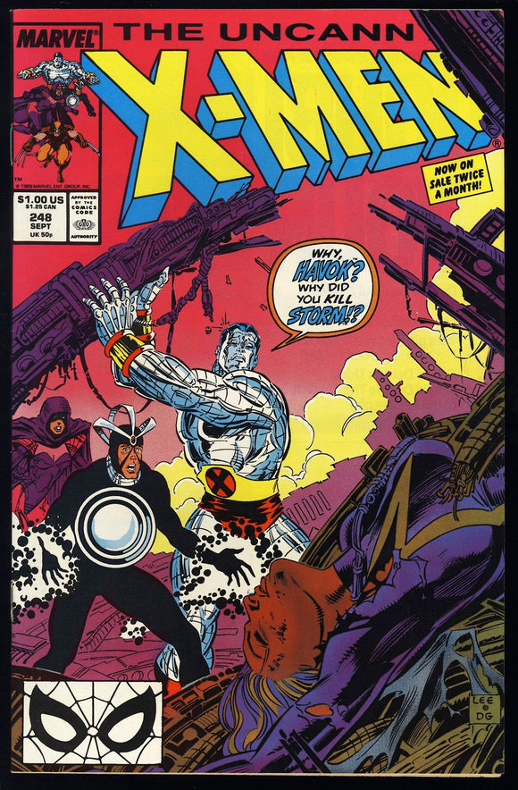 Uncanny X-Men #248 Marvel 1989 (VF/NM) 1st Jim Lee Art on X-Men!