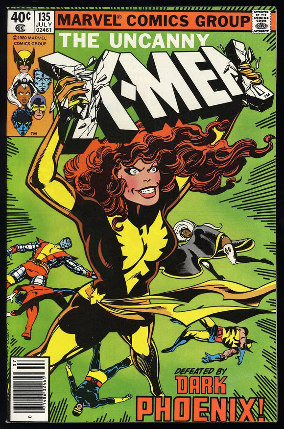 Uncanny X-Men #135 1980 (VF/NM) 1st Jean Grey Cover! NEWSSTAND!