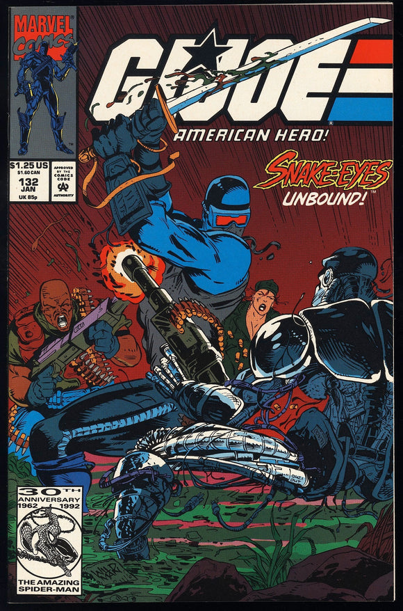 G.I. Joe A Real American Hero #132 Marvel 1993 (NM) Snake Eyes!