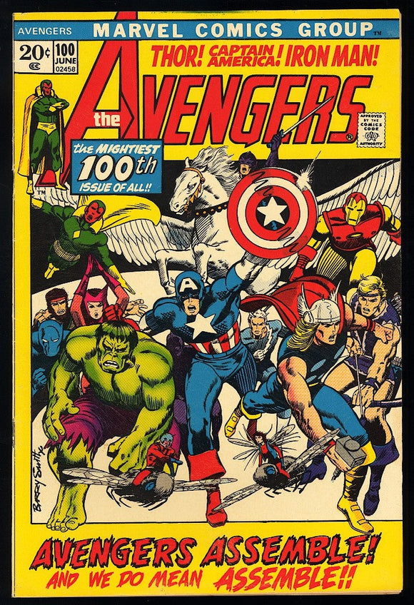 Avengers #100 Marvel 1972 (FN+) Featuring Every Avenger! 100th!