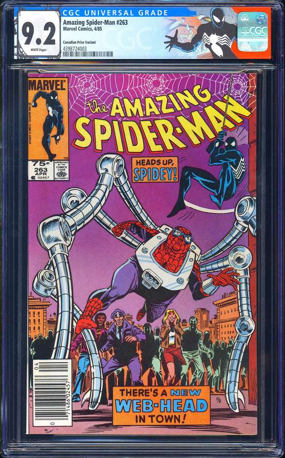 Amazing Spider-Man #263 CGC 9.2 (1985) Canadian Price Variant!